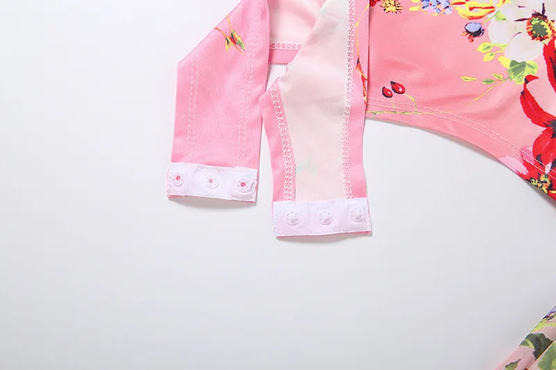Floral Mesh Cape Sleeve Bodysuit
