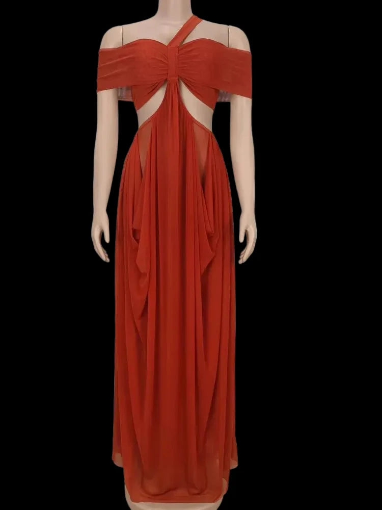 Lona Ruched Maxi Dress