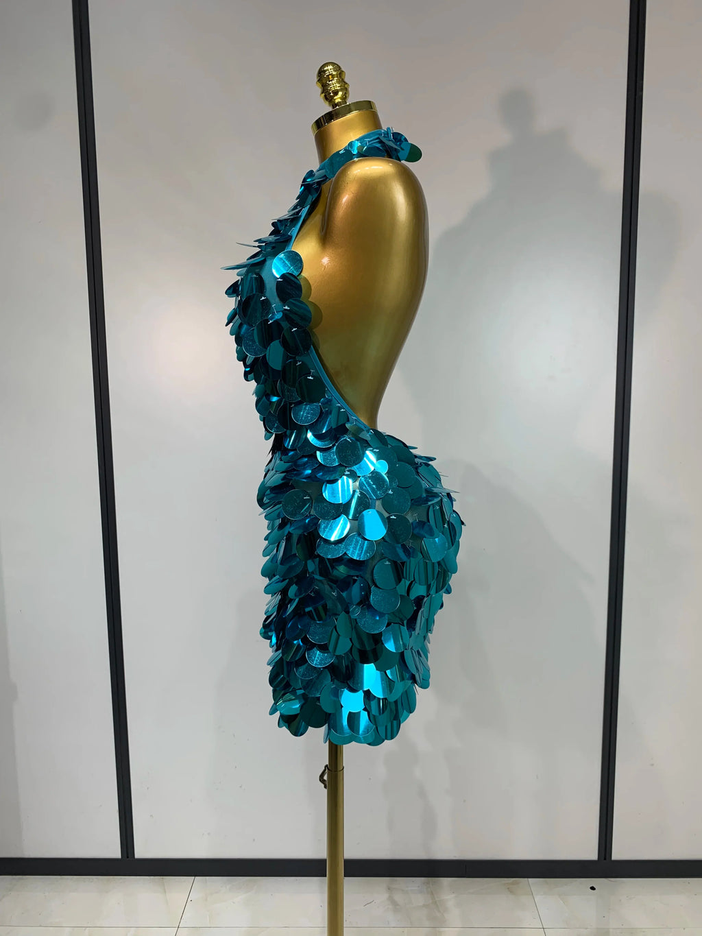 Marissa Sequins Backless Mini Dress