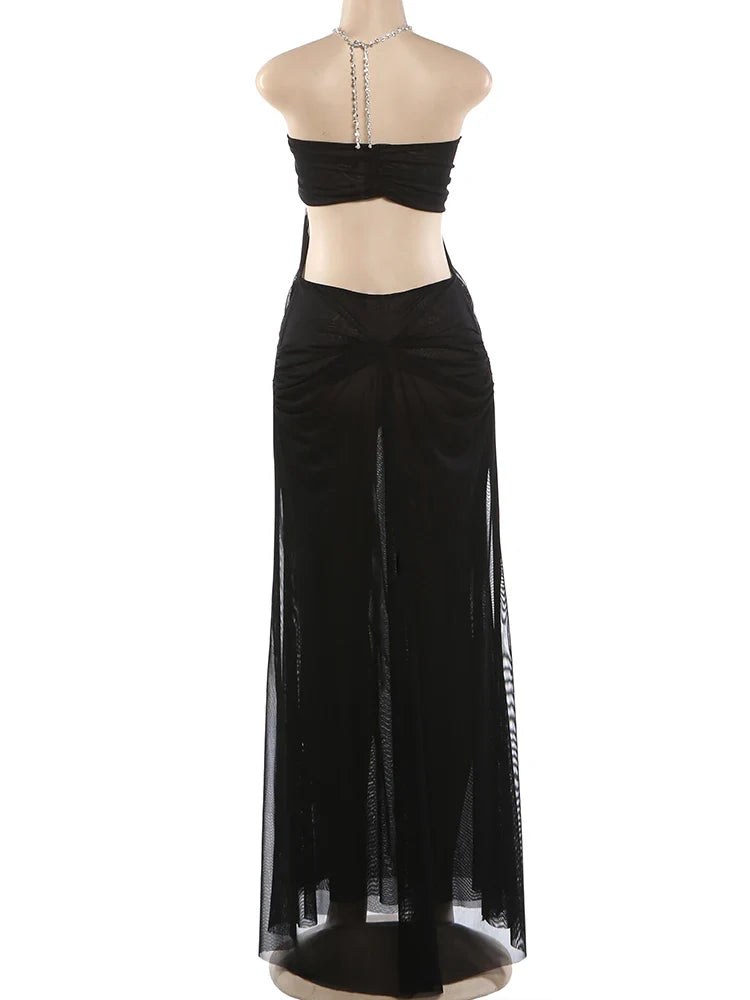 Nina Ruched Maxi Dress