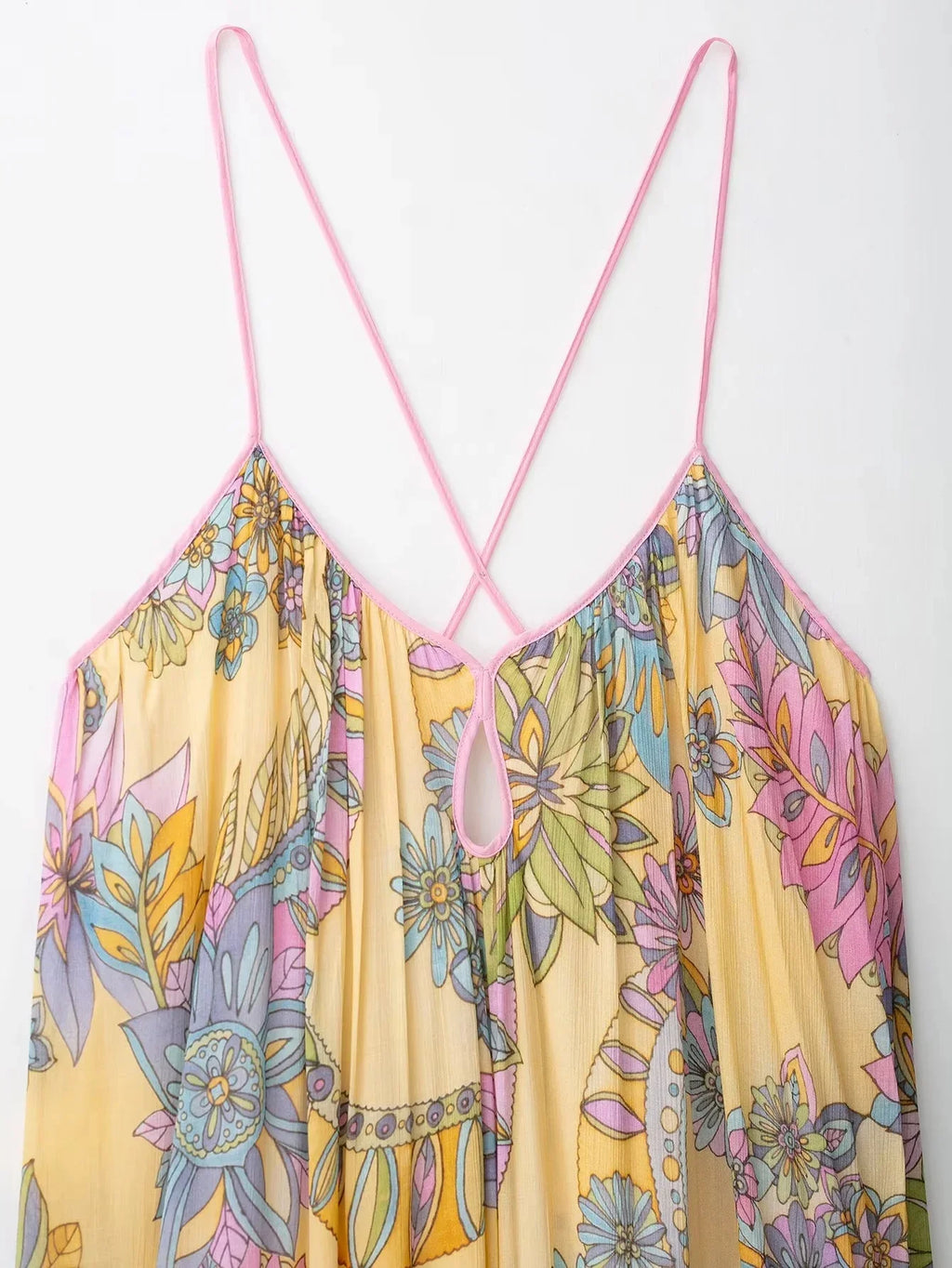 Foral Chiffon Maxi Dress