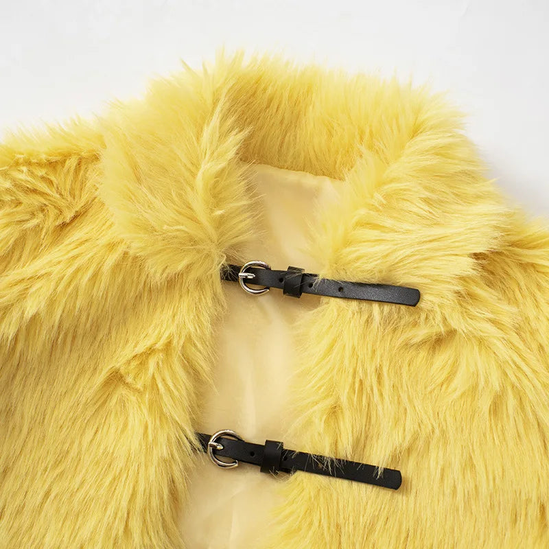 Fur Plush Cropped Jacket