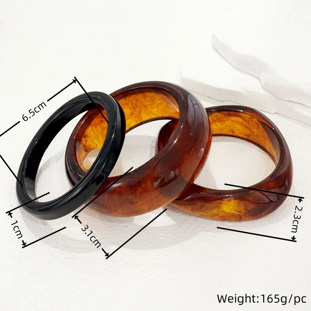 3Pcs Acrylic Chunky Bracelet