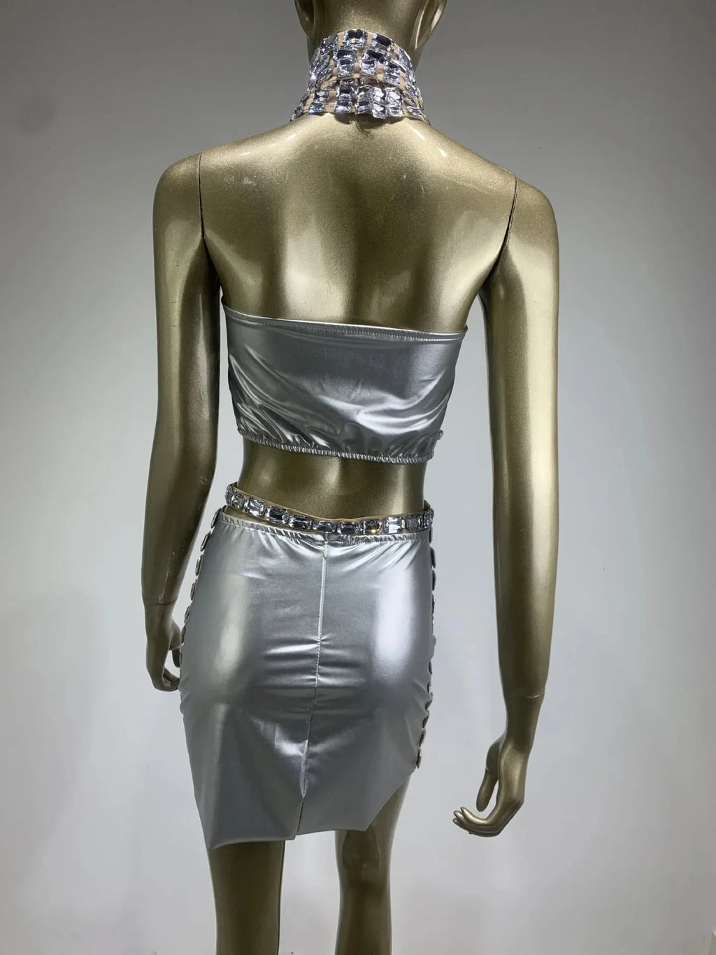 Lory Mesh Sequins Skirt Set
