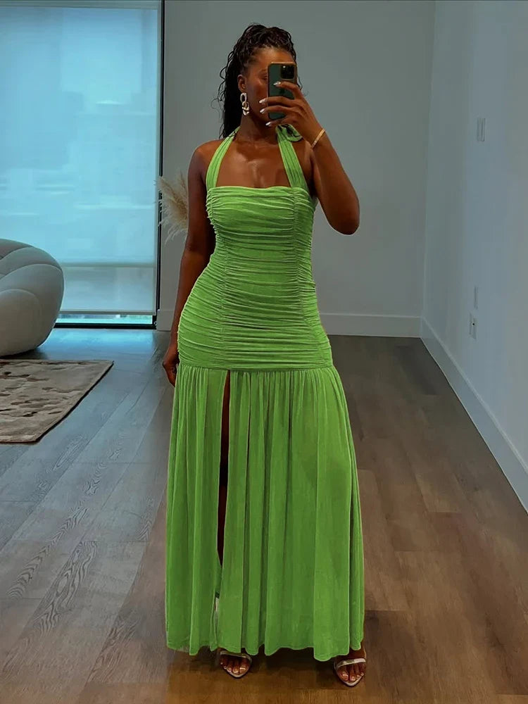 Lisa Ruched Maxi Dress