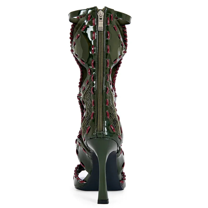 Gladiator Leather High Heels