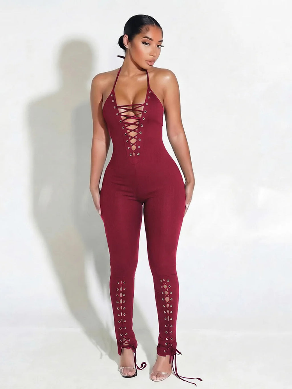 Olina Lace Up Jumpsuit