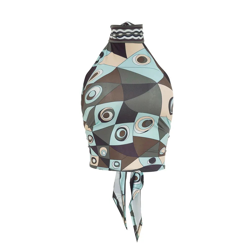Geometric Print Pants Set