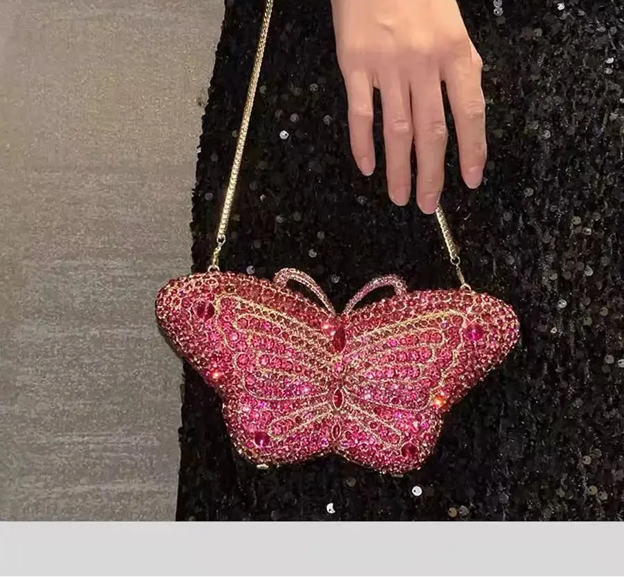 Luxury Butterfly Rhinestone Bag