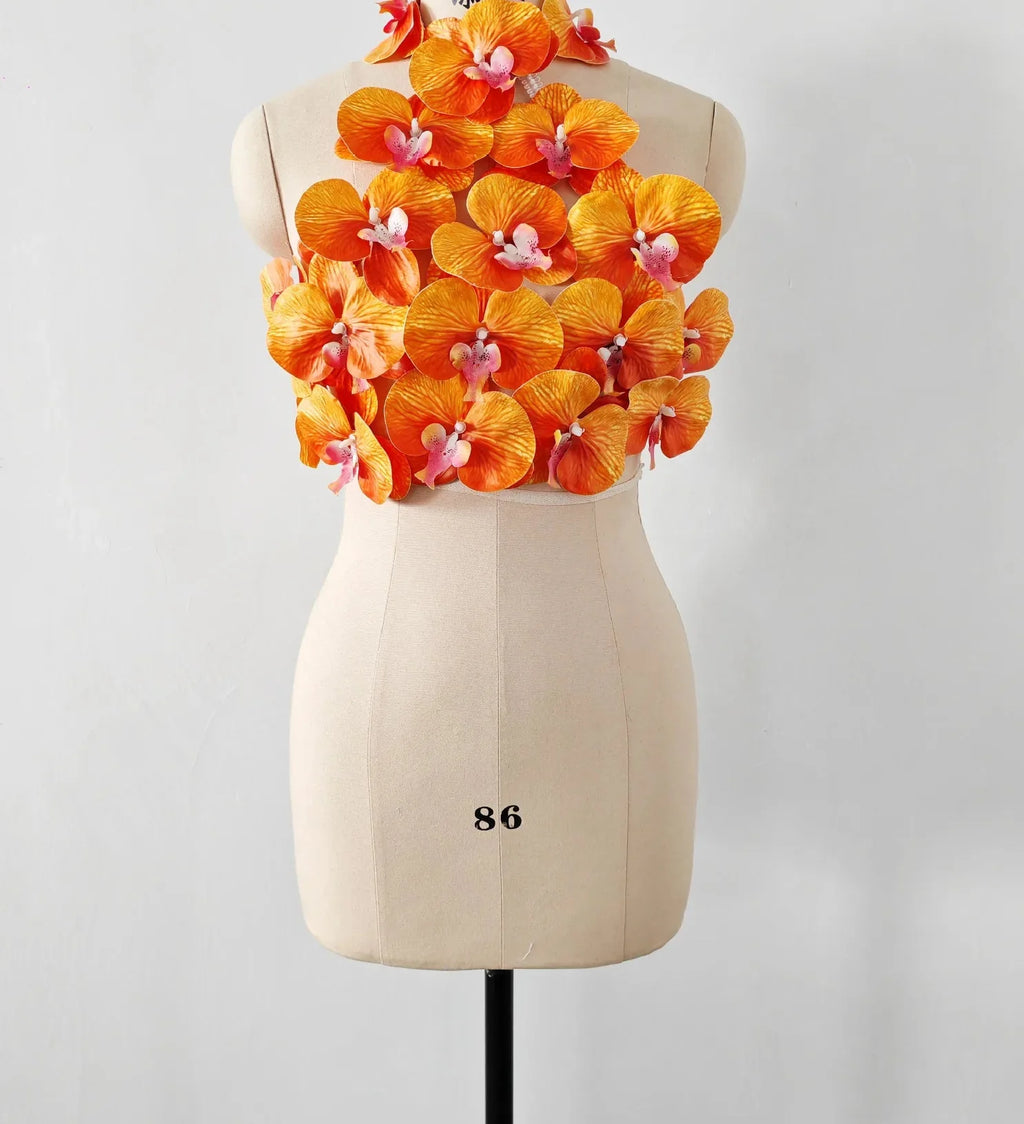 Floral Backless Top