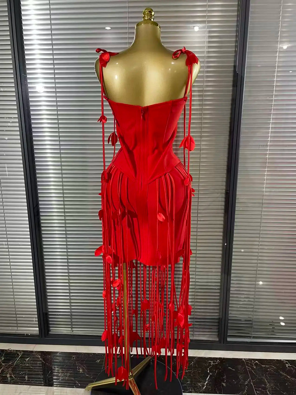 Floral Draped Bandage Dress