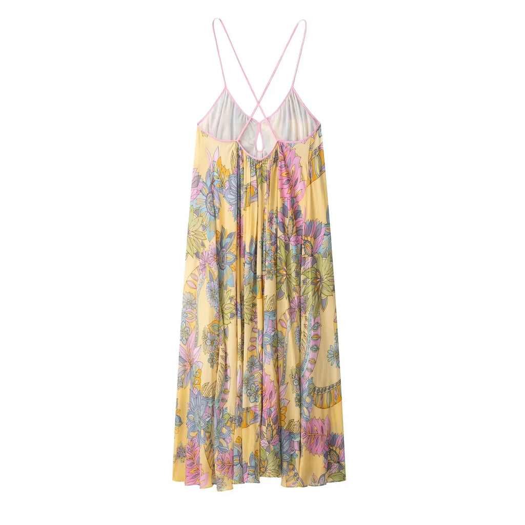 Foral Chiffon Maxi Dress