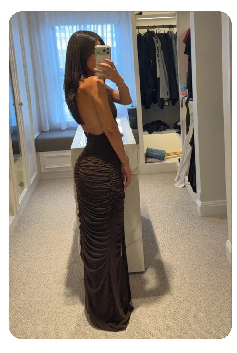 Maria Ruched Maxi Dress