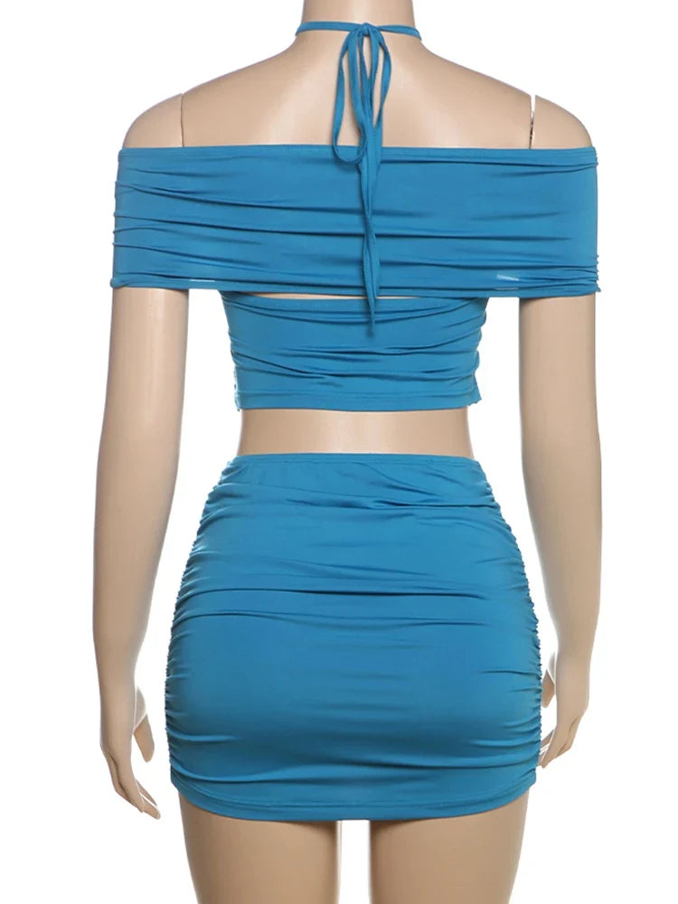 Lucy Ruched Skirt Set