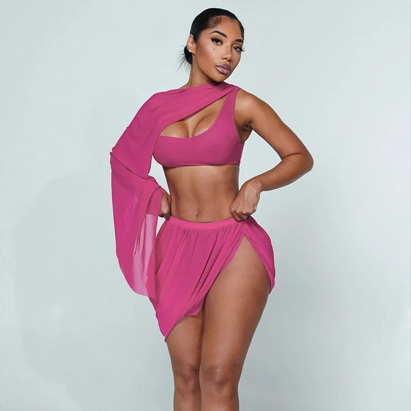 Lona Ruched Skirt Set