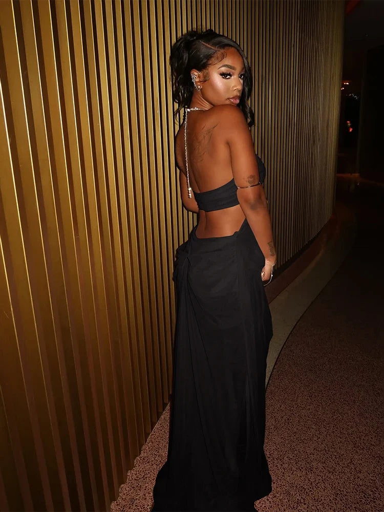 Nina Ruched Maxi Dress