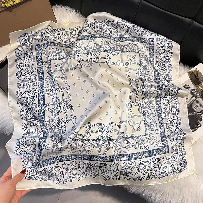 Houndstooth Printed Vintage Headscarf