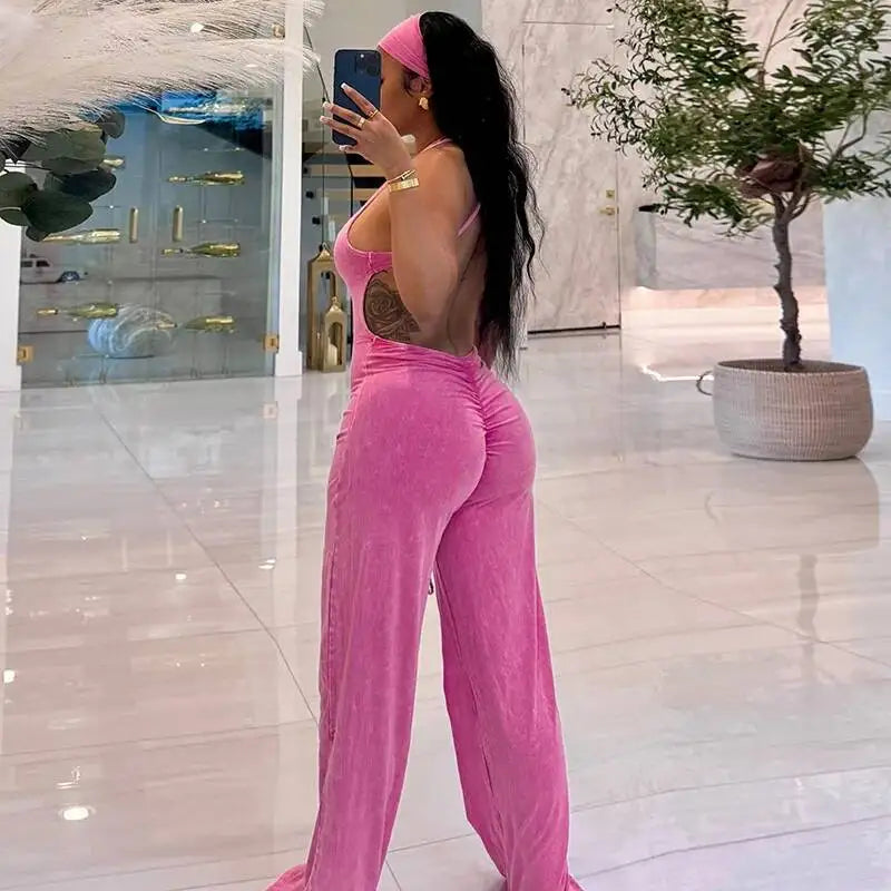 Cia Backless Wide Leg Jumpsuit