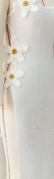 Flower Cover Up Knit Dress