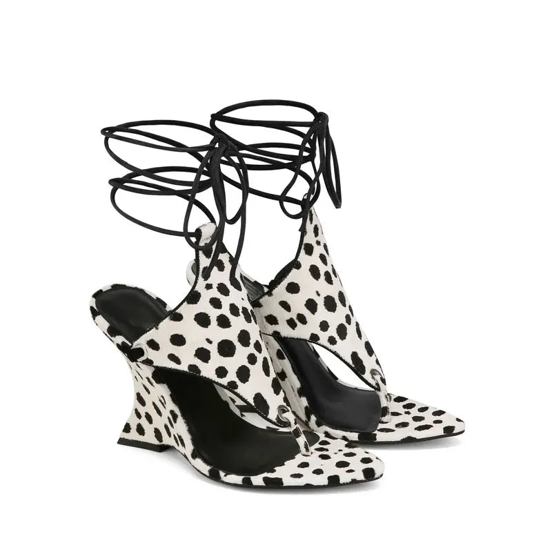 Ankle Strap Wedge High Heels