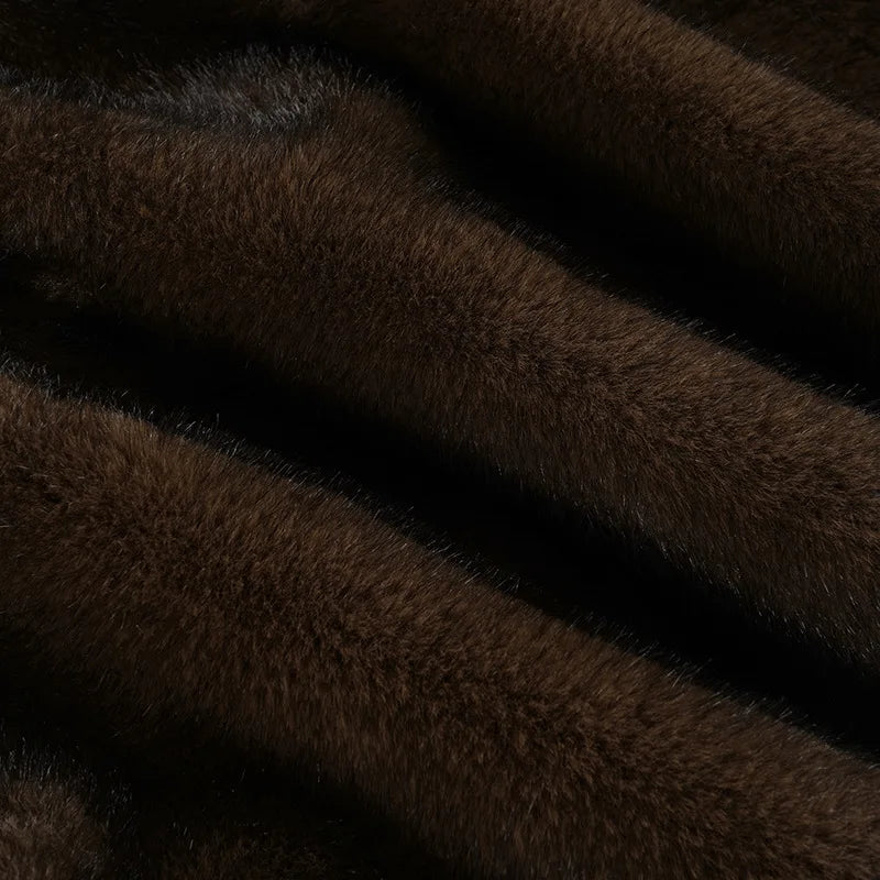 Furry Pleated Mini Skirt