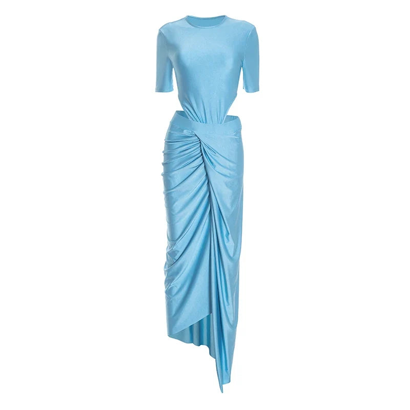 Nayla Ruched Skirt Set