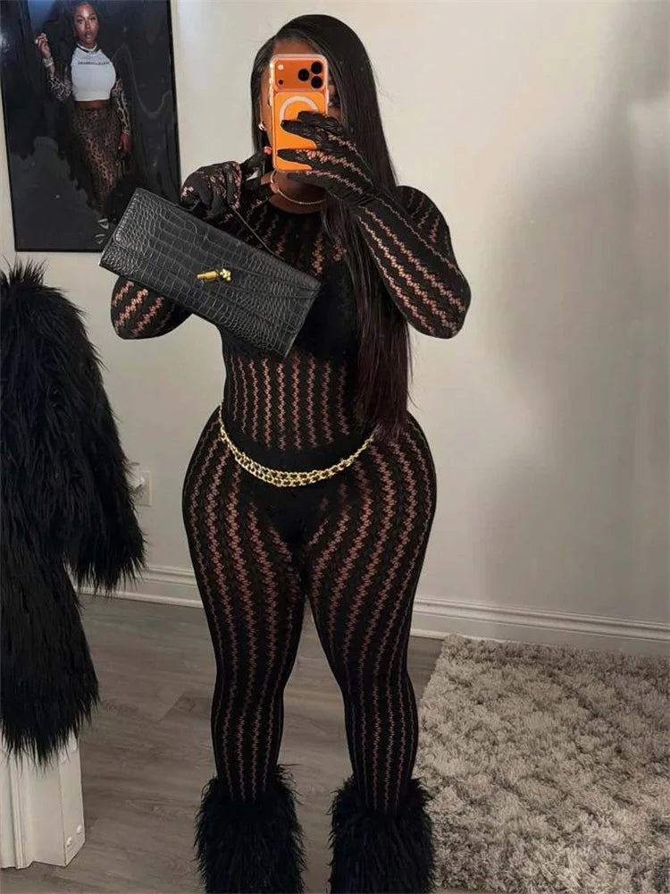Hottie Mesh Jumpsuit