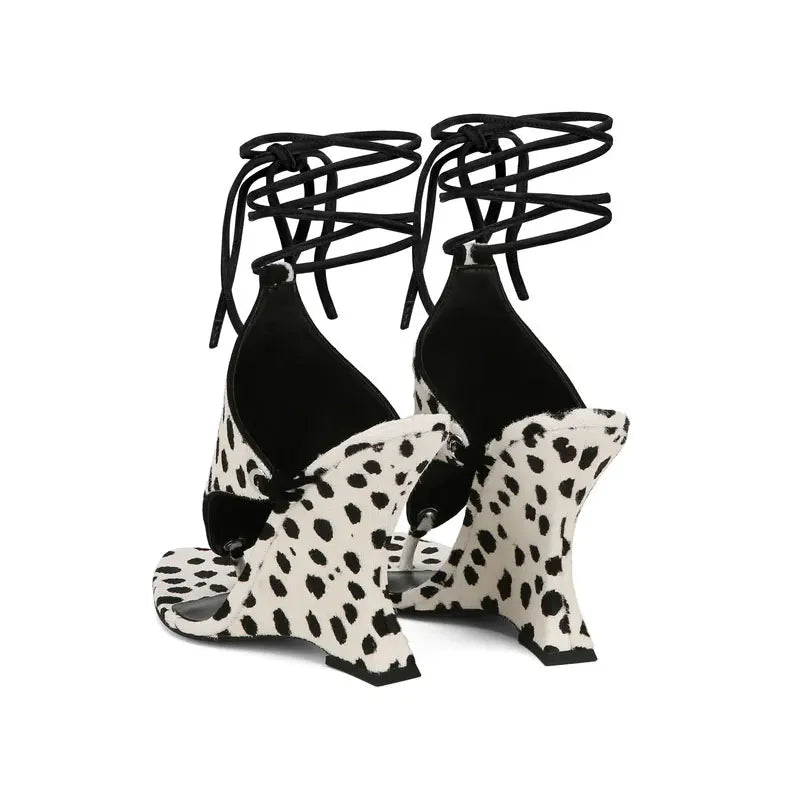 Ankle Strap Wedge High Heels
