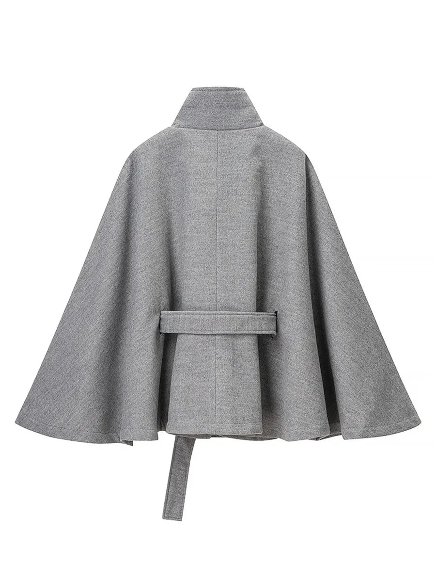 Luxurious Wool Stand Collar Coat