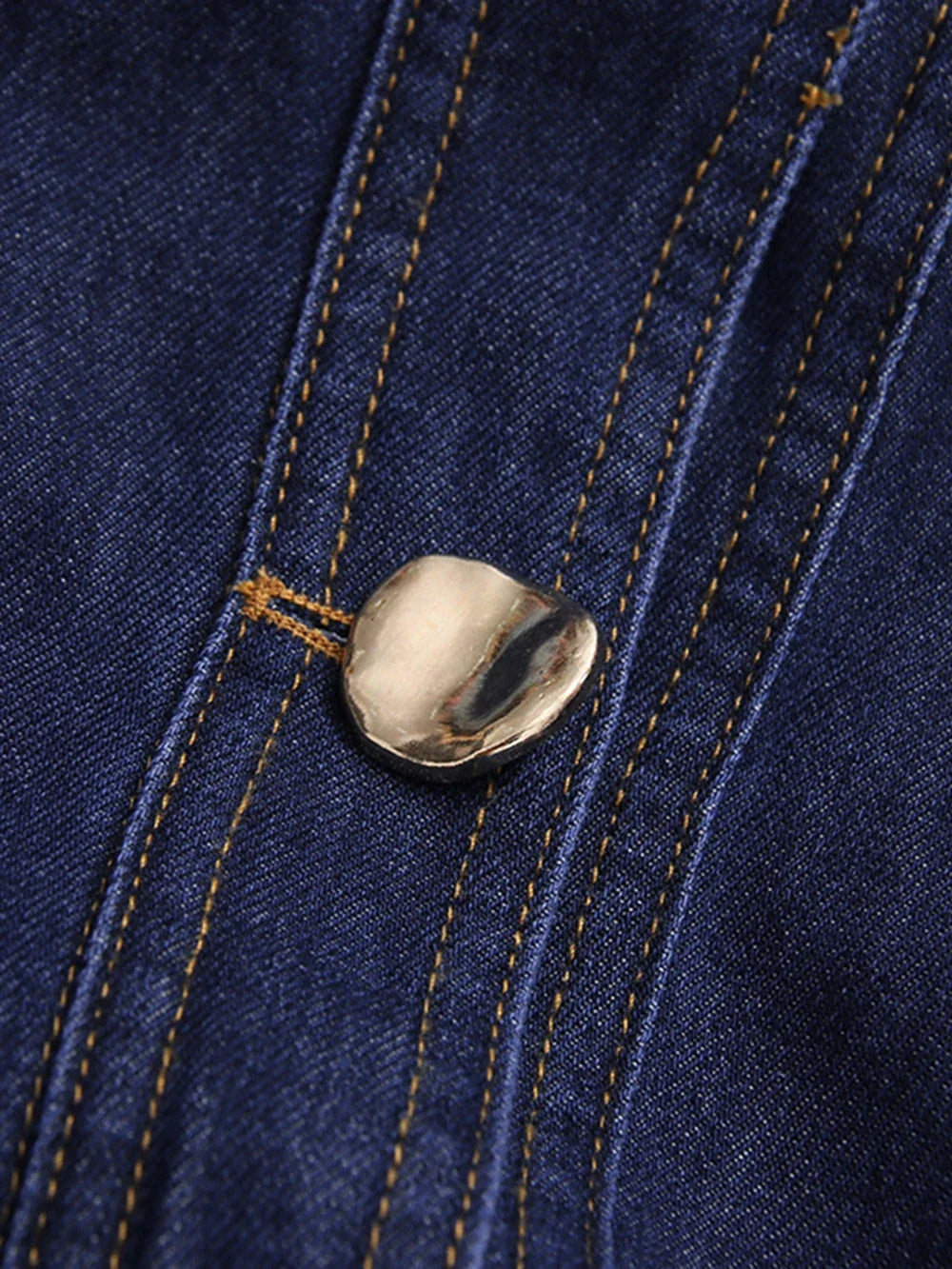 Belted Retro Denim Mini Dress