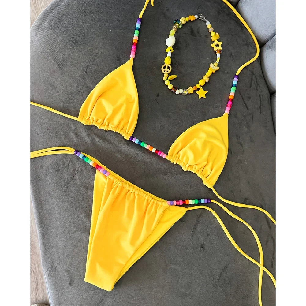 Micro Beads Bikini Set