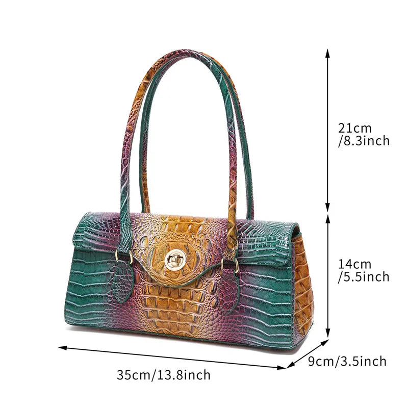 Crocodile Vintage Leather Handbag