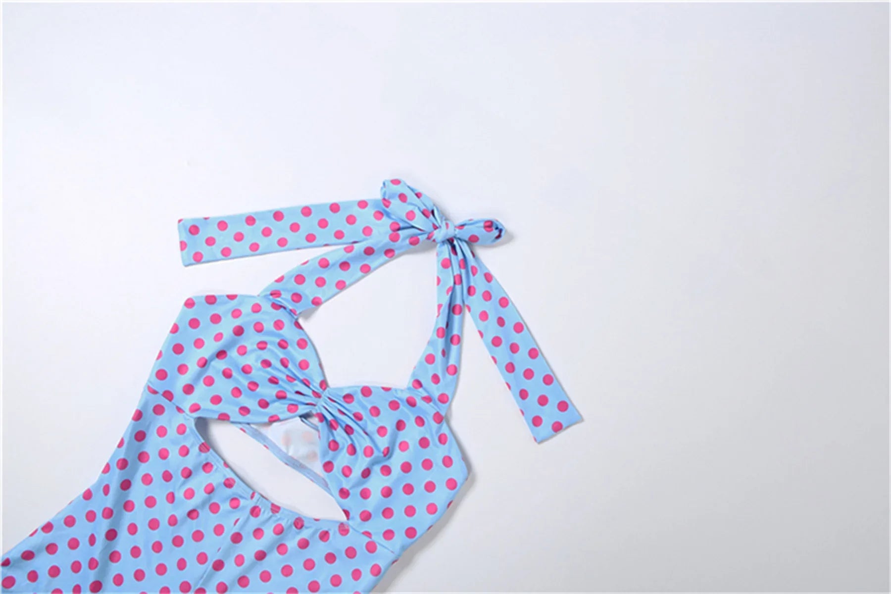 Chic Polka Dot Halter Romper + Headscarf