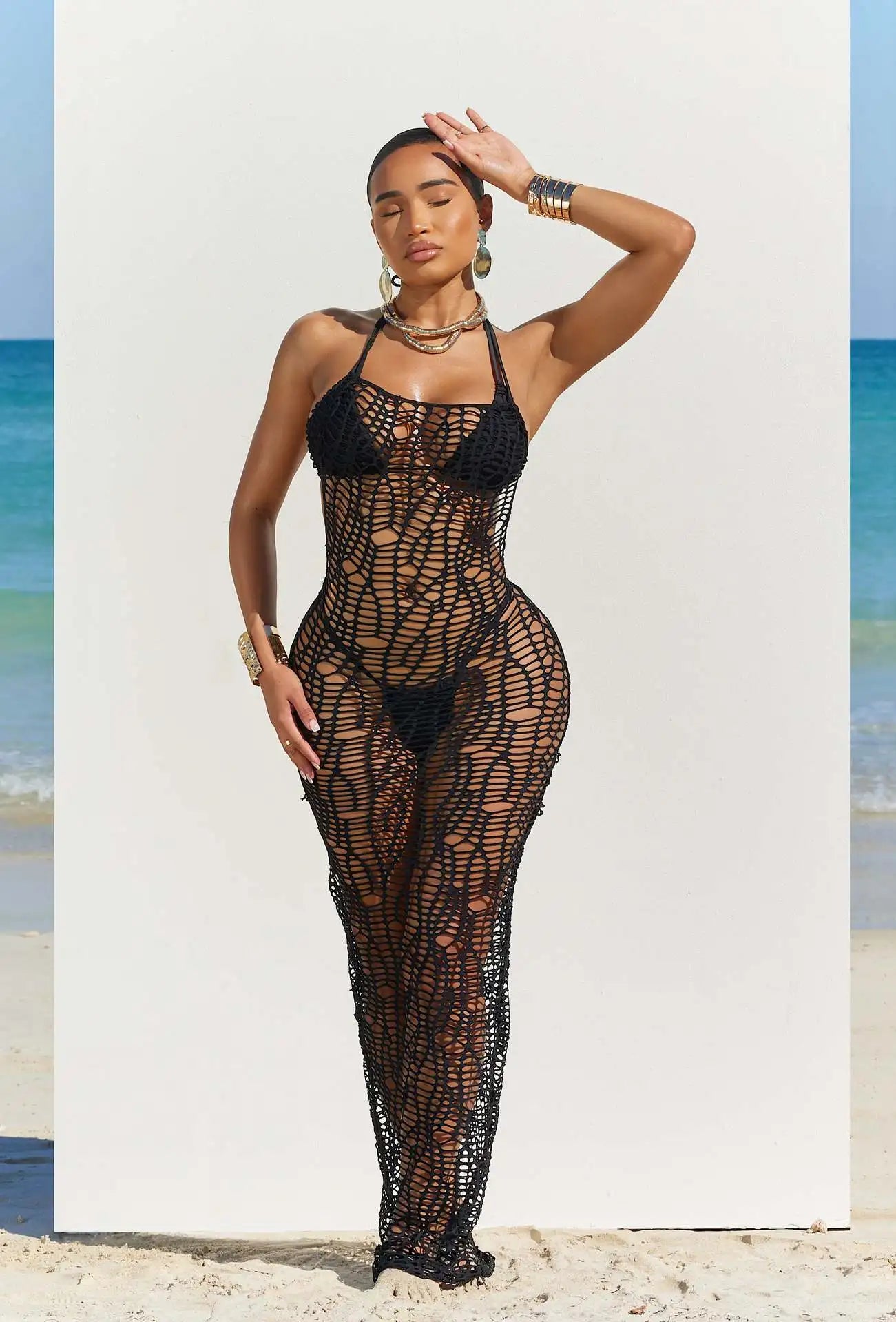 Bikini 3pcs Knitted Dress