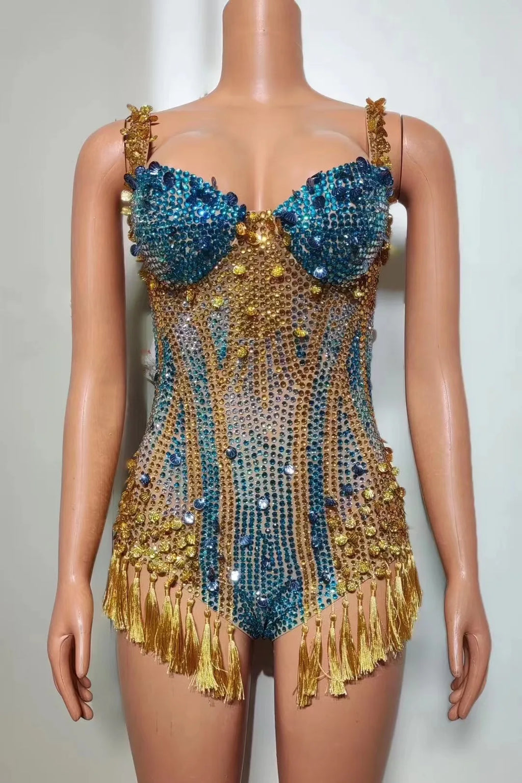Miana Sequins Tassel Bodysuit