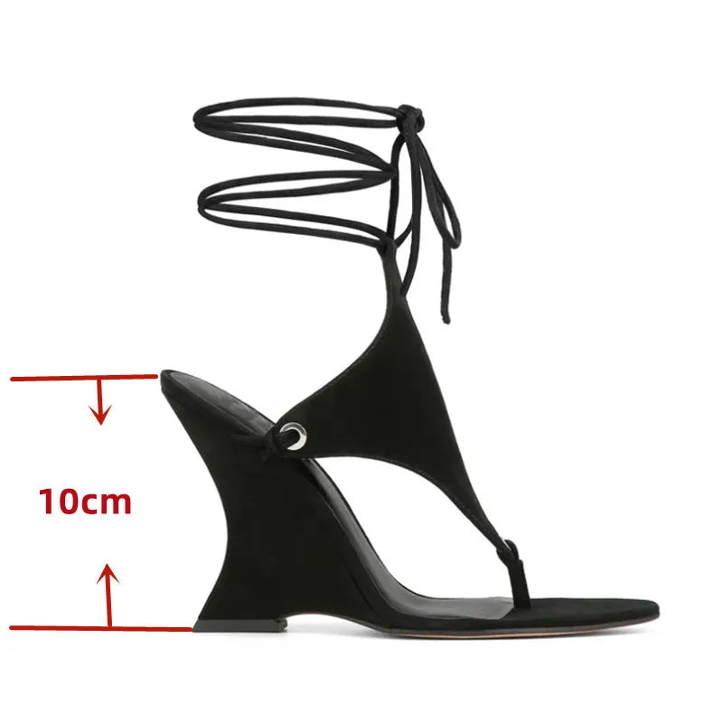 Ankle Strap Wedge High Heels