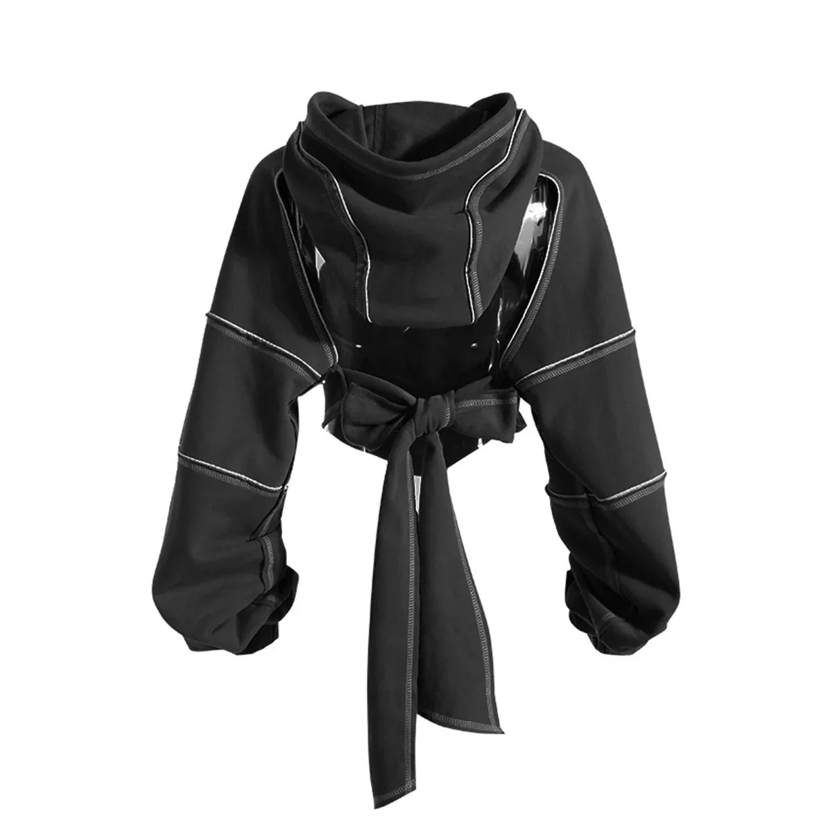 Hooded Cut Out Bandage Jacket