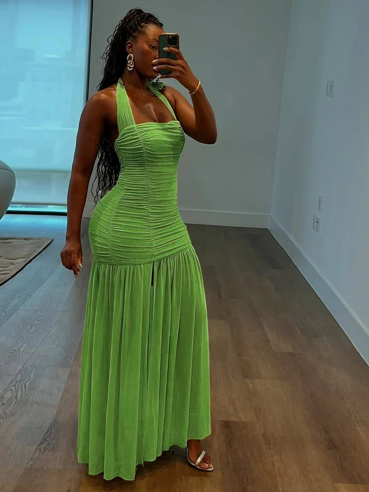 Lisa Ruched Maxi Dress