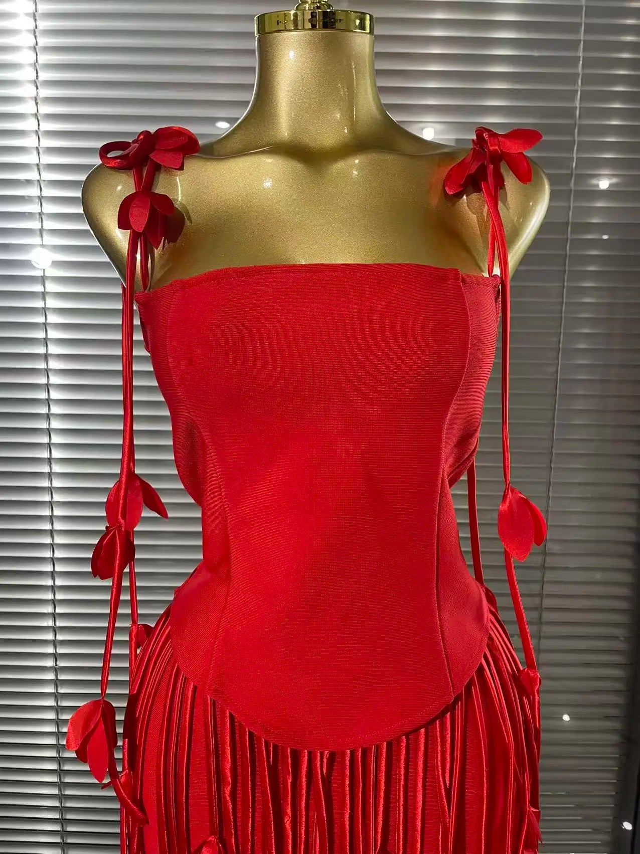 Floral Draped Bandage Dress