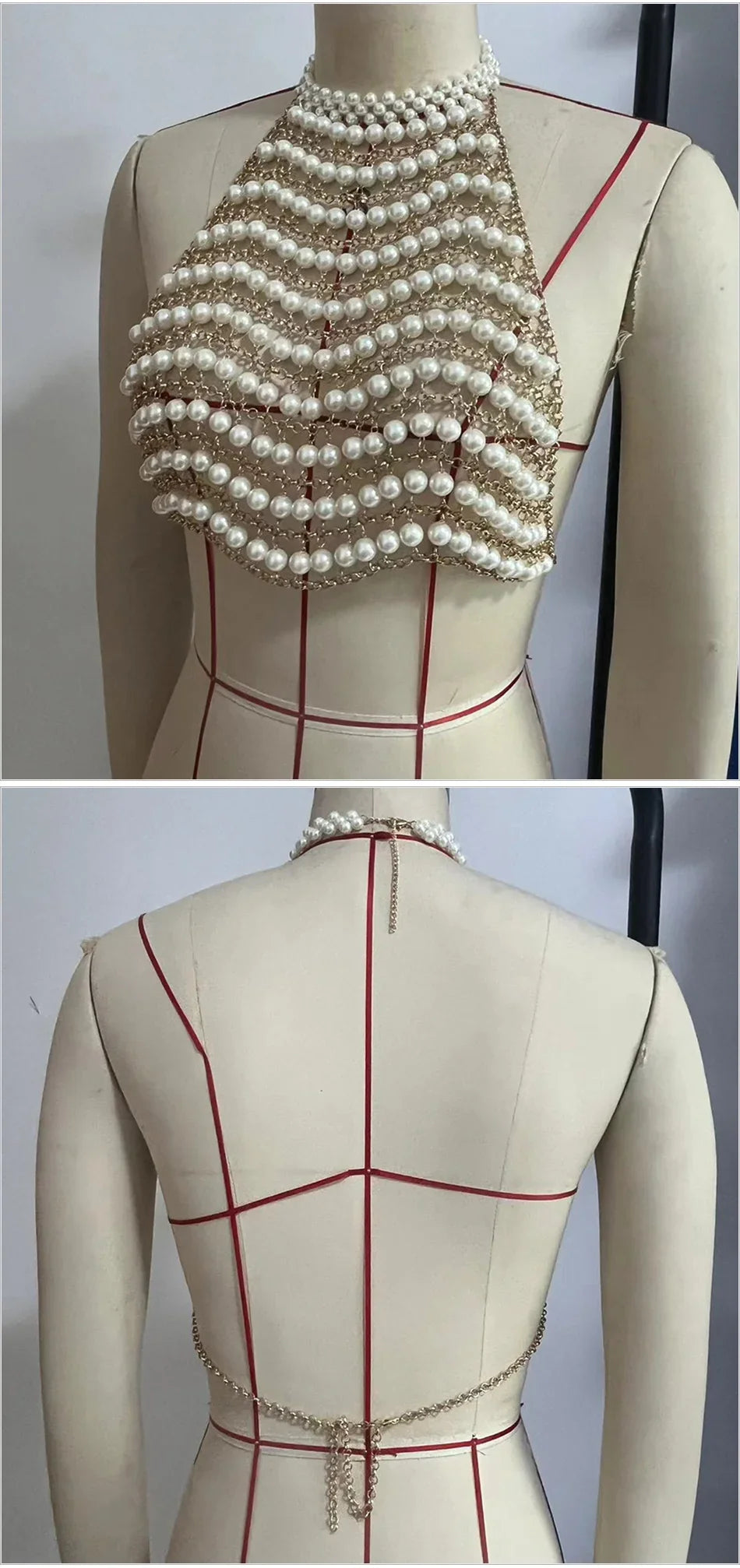 Pearl Embellished Crop Top