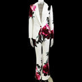 Flower Print Blazer Pants Set