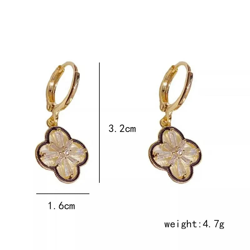 Leaf Clover Dangle Earrings