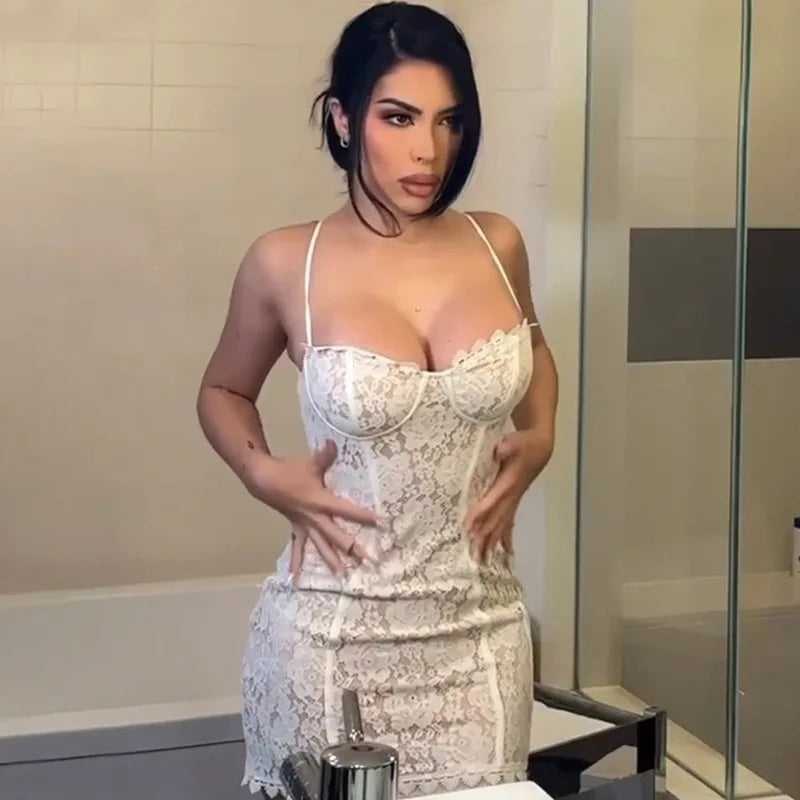 Double Lace Mini Dress