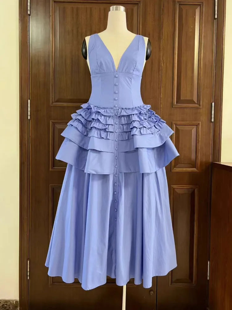 Jenae Puff Midi Dress