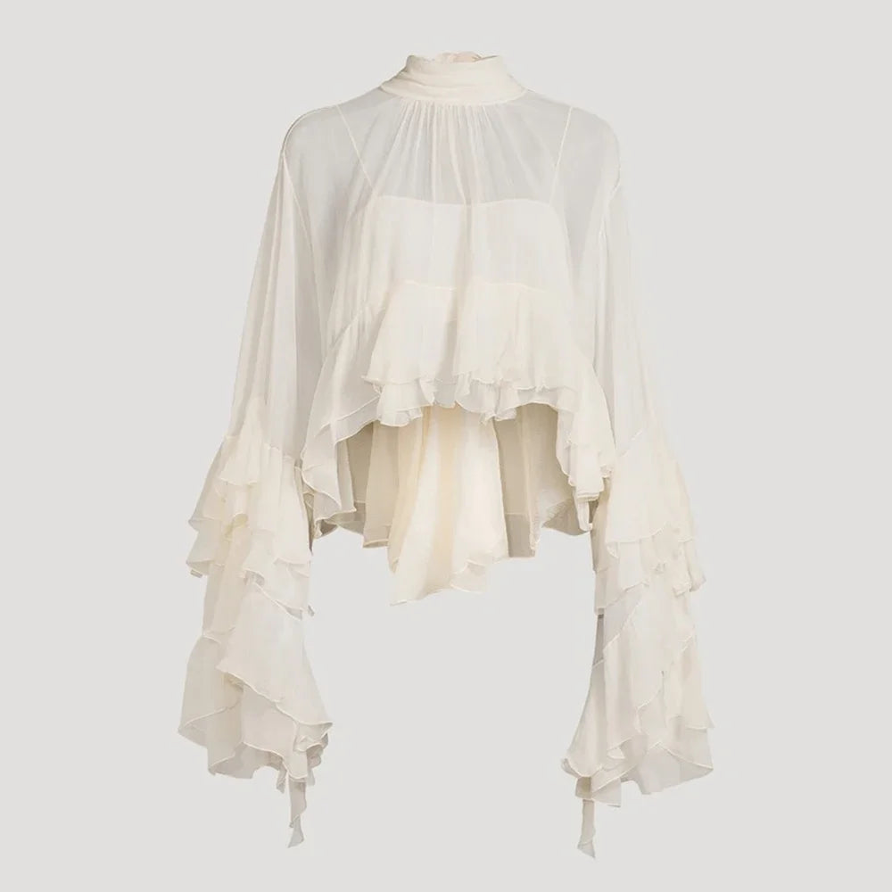 Nina Ruffle Loose Blouse