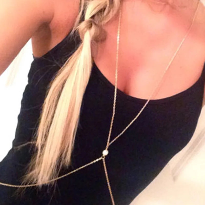 Pearl Boho Bikini Waist Chain Body Jewelry
