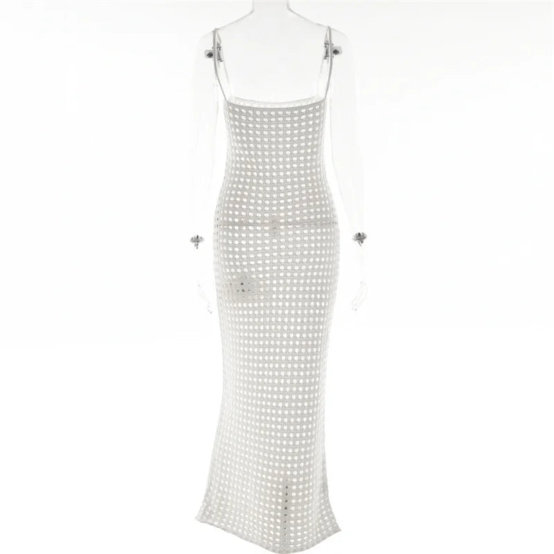 Darlyne Crochet Knitted Maxi Dress