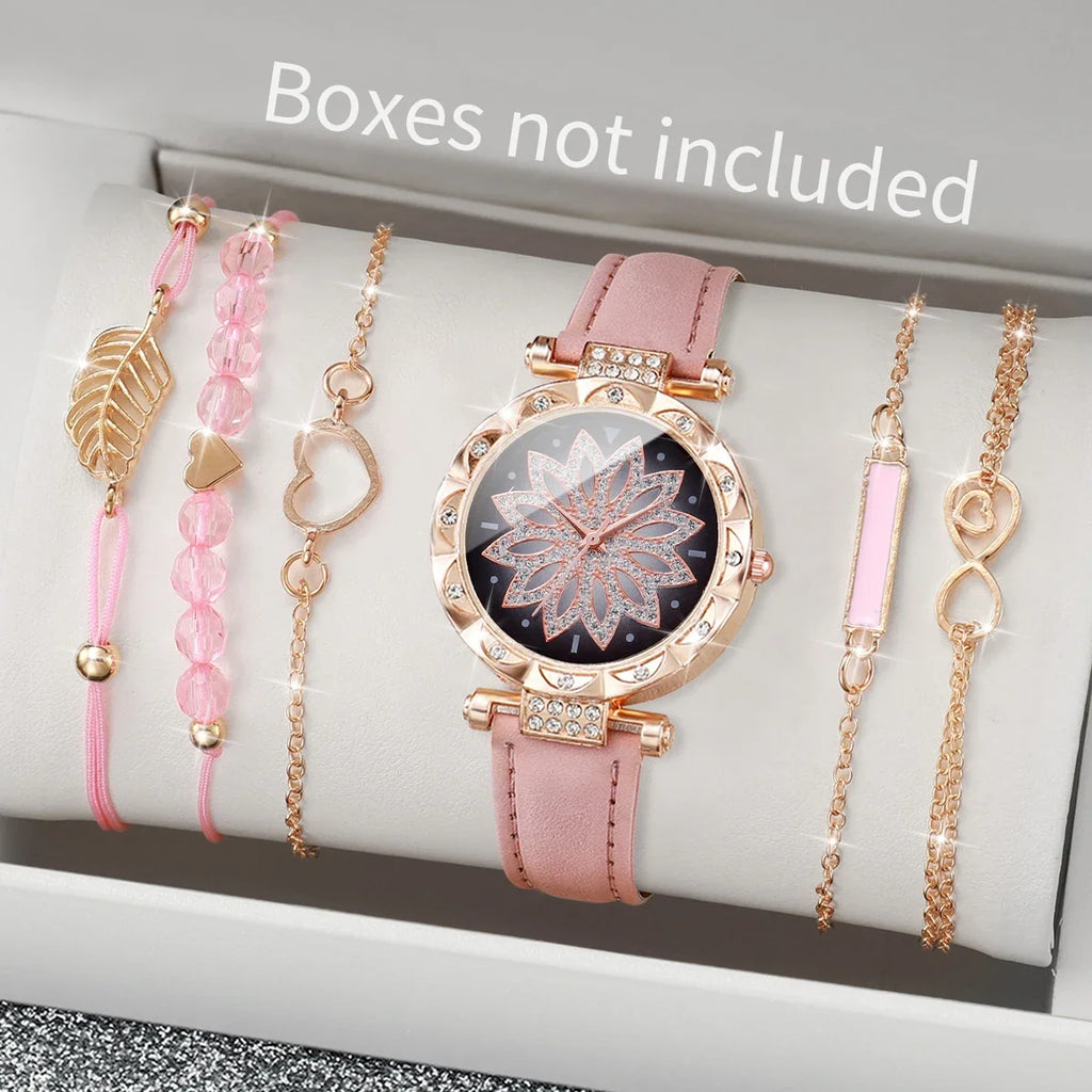 6PCS/Set Watch Bracelet Set（Without Box）
