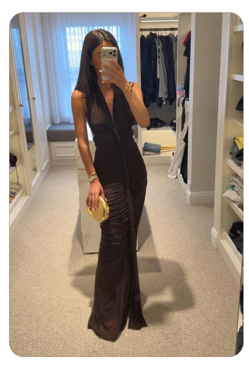 Maria Ruched Maxi Dress