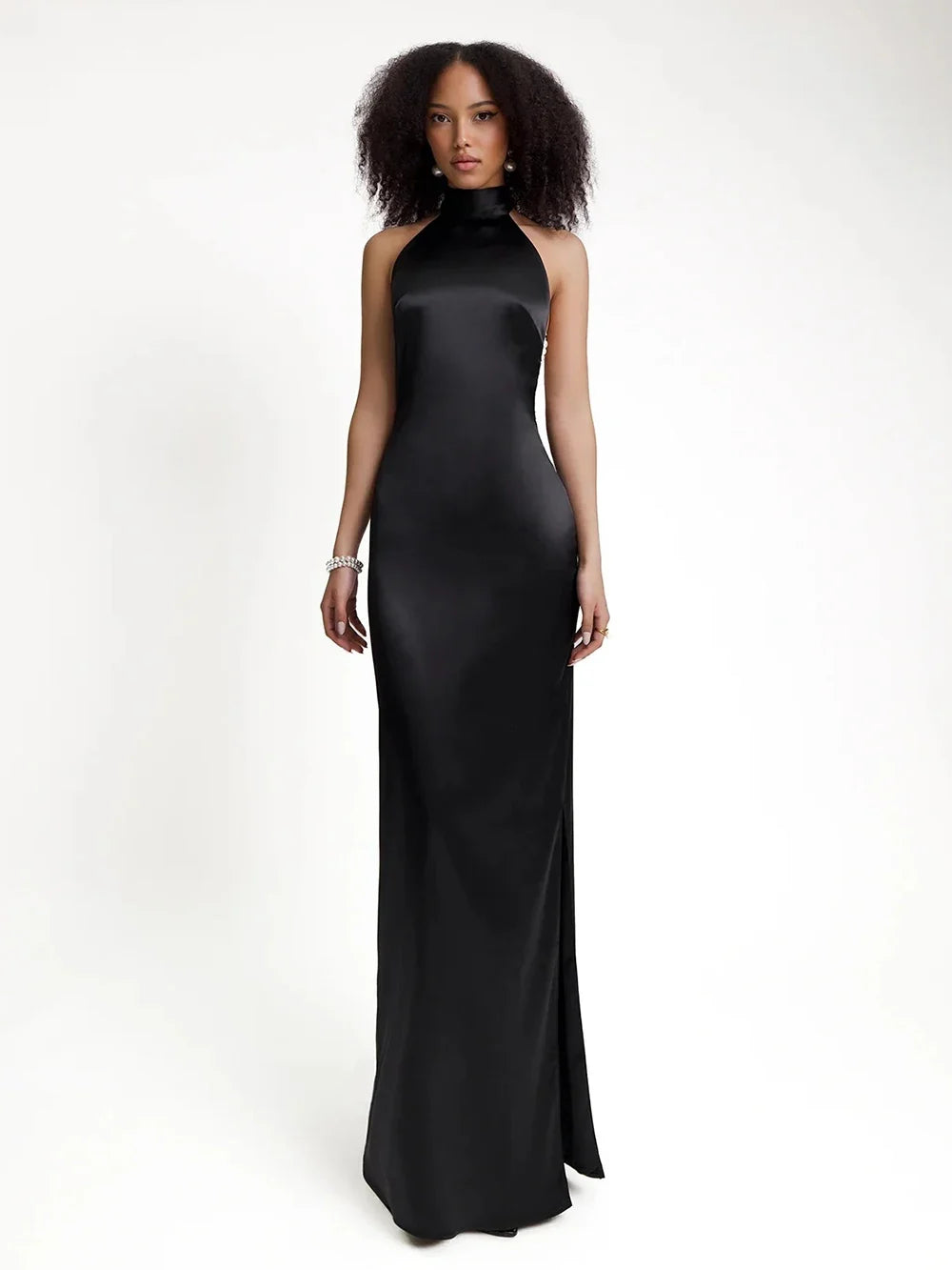 Pearl Backless Maxi Dress
